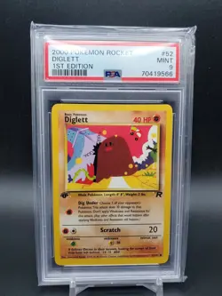 2000 Diglett 52/82 Team Rocket 1st Edition PSA 9 Pokemon TCG - Image 1