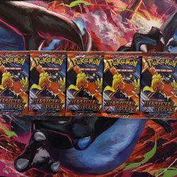 Bulk Lot POKEMON Scarlet & Violet Destined Rivals Booster Packs x5 Live Auction - Image 1