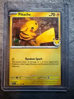 Pokemon TCG Pikachu 051/162 Pokemon Day 2026 30th Promo Stamped Near Mint - Image 1