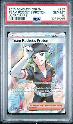 PSA 10 TEAM ROCKETS PROTON 227/182 - ULTRA RARE POKEMON DRI EN DESTINED RIVALS🔥 - Image 1