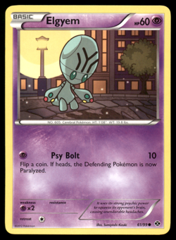 Elgyem 61/99 Next Destinies Regular Non Holo 2012 Pokemon Card Near Mint NM - Image 1