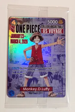 One Piece Monkey.D.Luffy College Basketball US Voyage Collectable Game Card - Image 1