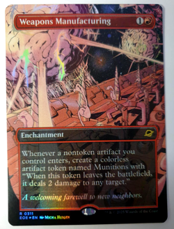 MTG Edge of Eternities - Weapons Manufacturing - FOIL Borderless Rare - 0311 NM - Image 1