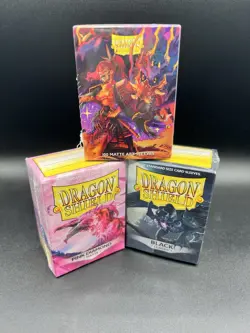 DRAGON SHIELD PROTECTIVE SLEEVES ASSORTED LOT OF 3 - Image 1