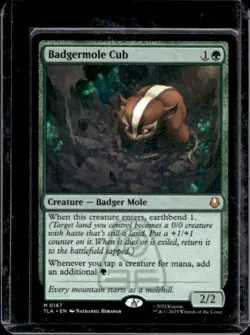 2025 Magic The Gathering The Last Airbender Avatar Badgermole Cub #0167 - Image 1