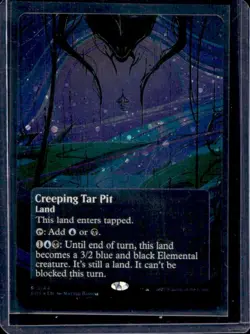 2025 Magic MTG Edge of Eternities Creeping Tar Pit Borderless Galaxy Foil #0144 - Image 1