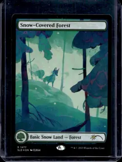 2023 Magic The Gathering MTG Secret Lair Drop Snow Covered Forest #1477 - Image 1