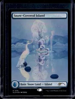 2023 Magic The Gathering MTG Secret Lair Drop Snow Covered Island #1474 - Image 1