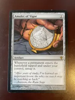 Amulet of Vigor MTG Worldwake Rare Artifact 121/145 LP/MP - Image 1