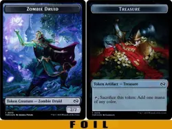 ZOMBIE DRUID \ TREASURE TOKEN ** FOIL ** #10/16 - Tarkir: Dragonstorm - NM MTG - Image 1