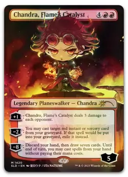Chandra, Flame's Catalyst (Rainbow Foil) #1420 NM Secret Lair Drop SLD Magic MTG - Image 1