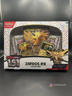 Pokemon TCG Scarlet & Violet 151 Zapdos EX Collection Box Sealed - Image 1