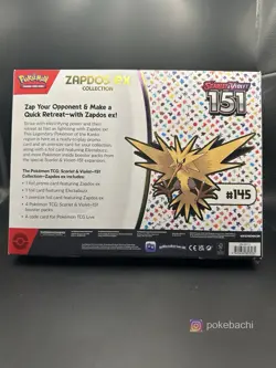 Pokemon TCG Scarlet & Violet 151 Zapdos EX Collection Box Sealed - Image 2