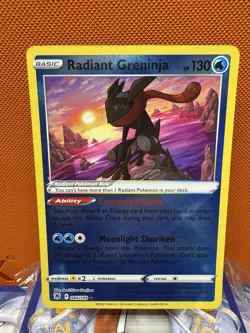 Pokemon TCG Radiant Greninja Astral Radiance 046/189 Holo Radiant Rare NM - Image 1