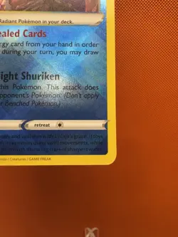 Pokemon TCG Radiant Greninja Astral Radiance 046/189 Holo Radiant Rare NM - Image 5