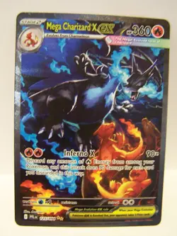 mega charizard x ex 125/094 Eng evolutions phantasmal flames holo pokemon 2025 - Image 1