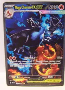 mega charizard x ex 125/094 Eng evolutions phantasmal flames holo pokemon 2025 - Image 2