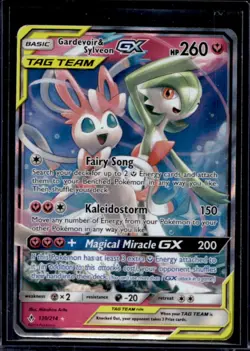 2019 Pokemon SM Unbroken Bonds Gardevoir Sylveon Tag Team Holo #130/214 - Image 1