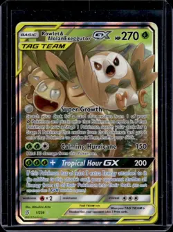2019 Pokemon Sun Moon Unified Minds Rowlet Alolan Exeggutor Tag Team Holo #1/236 - Image 1