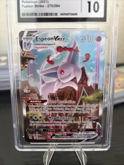 Espeon Vmax 270/264 Secret Rare Holo Fusion Strike Pokemon CGC 10 Gem Mint *155 - Image 2