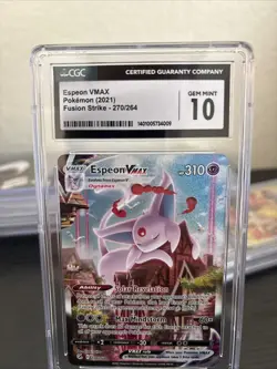 Espeon Vmax 270/264 Secret Rare Holo Fusion Strike Pokemon CGC 10 Gem Mint *155 - Image 3