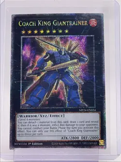 COACH KING GIANTRAINER 2024 YU-GI-OH SECRET RARE 1ST EDITION Q5842 - Image 1