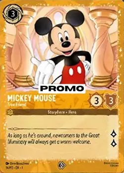 Mickey Mouse True Friend Promo SEALED 36/P2 Puzzle Glimmer Foil LORCANA - Image 1