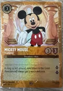 Mickey Mouse True Friend Promo SEALED 36/P2 Puzzle Glimmer Foil LORCANA - Image 2
