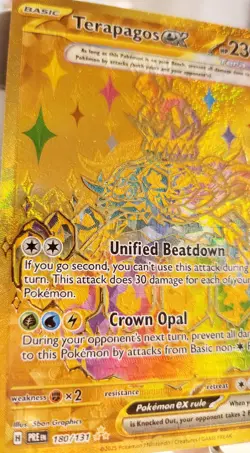 (ERROR CARD HOLO/TEXTURE SHIFT) Terapagos EX 180/131 - Prismatic Evolutions (NM) - Image 2
