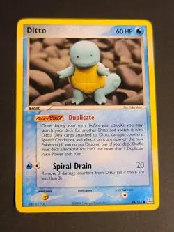 Pokemon TCG Ditto 64/113 Squirtle EX Delta Species 2005 Card - Image 1