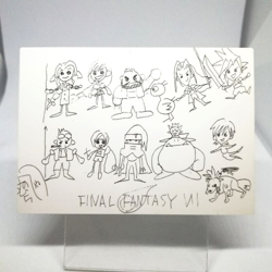 139 Characters Final fantasy Ⅶ Yoshitaka Amano illust Card Dass masters JAPAN - Image 1