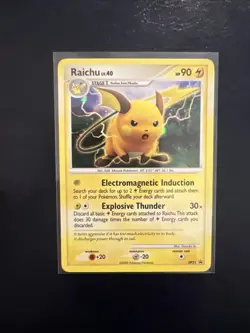 Pokemon TCG Raichu DP21 Pokemon Diamond & Pearl Promo Holo Rare Card LP 2008 - Image 1