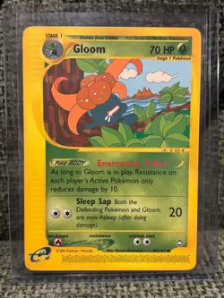 Gloom 49/147 Aquapolis Non-Holo Vintage Pokemon Card TCG - Image 1