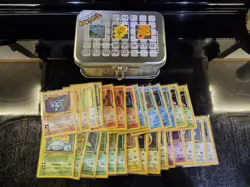 Vintage Pokemon Card Lot in Rare Tin - 28 HOLOS read descrip for list w ratings - Image 1