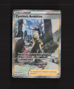 Cynthia's Ambition GG60/GG70 Crown Zenith Full Art Ultra Rare Pokemon Card NM - Image 1