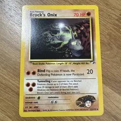 Brock's Onix 21/132 Rare Gym Heroes Pokemon Card Near Mint - Image 1