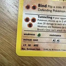 Brock's Onix 21/132 Rare Gym Heroes Pokemon Card Near Mint - Image 5