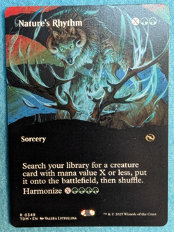 x1 Nature's Rhythm (Borderless) Tarkir: Dragonstorm Regular - Sorcery - #349 - Image 2