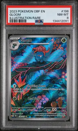 2023 POKEMON GLOOM 198/197 OBSIDIAN FLAMES ILLUSTRATION RARE PSA 9 - Image 1