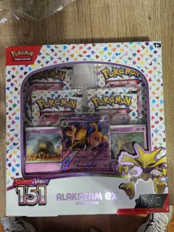 Pokemon Alakazam EX TCG Scarlet Violet 151 Collection Box - Image 1