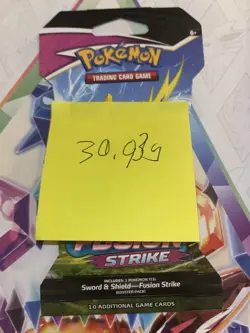 Very Heavy! 30.93 Gram Pokemon Fusion Strike Sleeved Booster Pack Sealed - Image 2