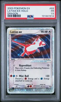 2003 POKEMON EX DRAGON #93 LATIAS EX-HOLO PSA 1.5 - Image 1