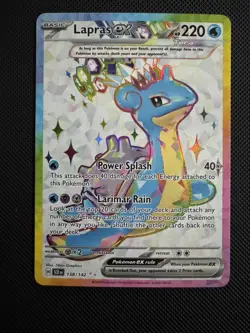 2024 Pokemon LAPRAS EX 158/142 Stellar Crown SCR EN Ultra Rare Holo English NM - Image 1