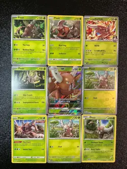 x9 Pinsir pokemon mixed lot Gx Rare Holo reverse Grass type 127 - Image 1