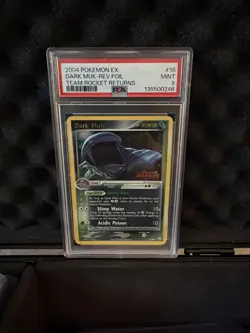 2004 Pokemon EX Team Rocket Returns Dark Muk 16/109 PSA 9 - Image 1