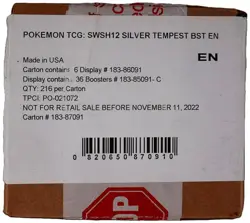 Pokemon Sword & Shield Silver Tempest Booster 6 Box Case #BRB 820650870910 - Image 1