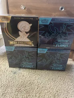Pokemon Mega Evolution/Phantasmal Flames ETB SEALED New LOT X4 - Image 1