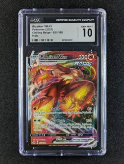2021 Pokemon BLAZIKEN VMAX #021/0198 Chilling Reign Ultra Rare English CGC 10 - Image 1