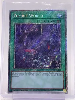 ZOMBIE WORLD 2024 YU-GI-OH! QUARTER CENTURY SECRET RARE 1ST EDITION Q5842 - Image 1