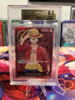 One Piece Monkey D. Luffy Super Pre Release Leader BGS 9.5 (Includes Other 3) - Image 2